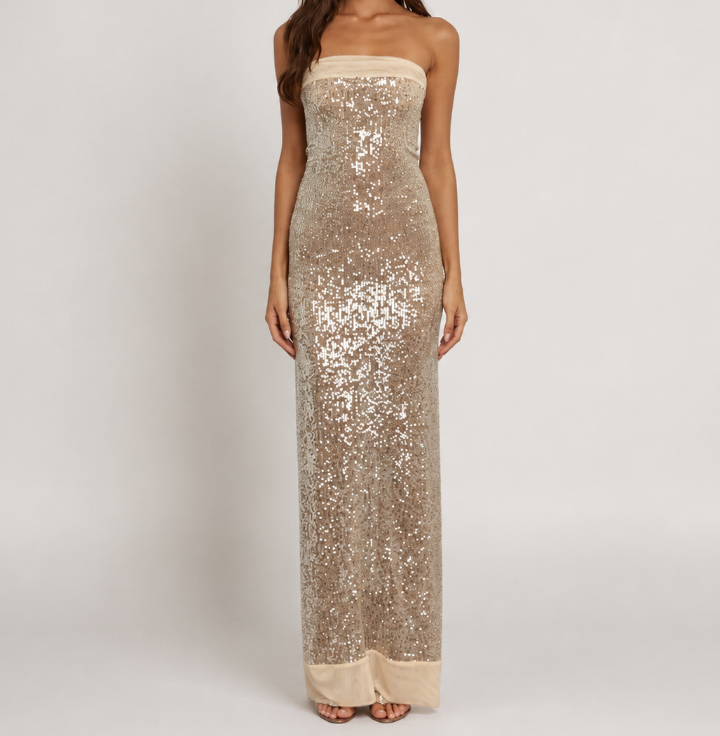 Bordeaux Lumière Sequin Gown