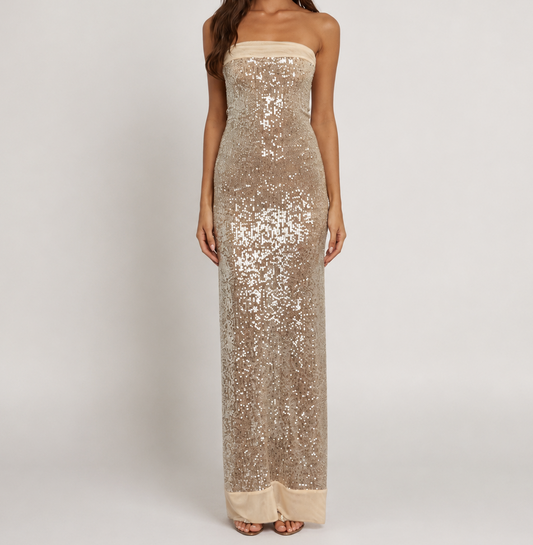 Bordeaux Lumière Sequin Gown